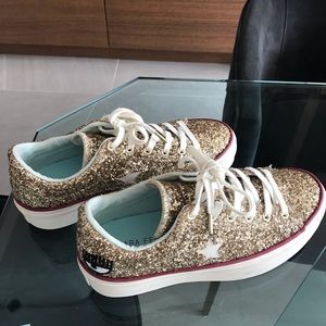 Converse X Chiarra Ferragni Glitter Gold